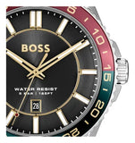 Buy Shop Hugo Boss Runner 3H Black Dial Silver Steel Strap Watch for Men - 1514210 USA Online
