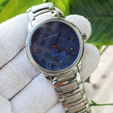 Buy Shop Burberry Classic Blue Dial Silver Steel Strap Watch for Men - BU10007 USA Online
