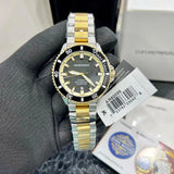 Buy Shop Emporio Armani Sea Explorer Black Dial Two Tone Steel Strap Watch for Men - AR60089 USA Online