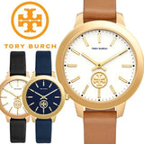 Buy Shop Tory Burch Collins Quartz White Dial Brown Leather Strap Watch for Women - TBW1202 USA Online