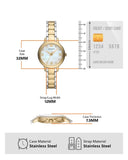 Buy Shop Emporio Armani Cleo Three Hand Mother of Pearl Dial Two Tone Steel Strap Watch for Women - AR11513 USA Online