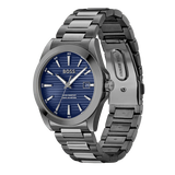 Buy Shop Hugo Boss Strike Blue Dial Gunmetal Grey Steel Strap Watch for Men - 1514175 USA Online