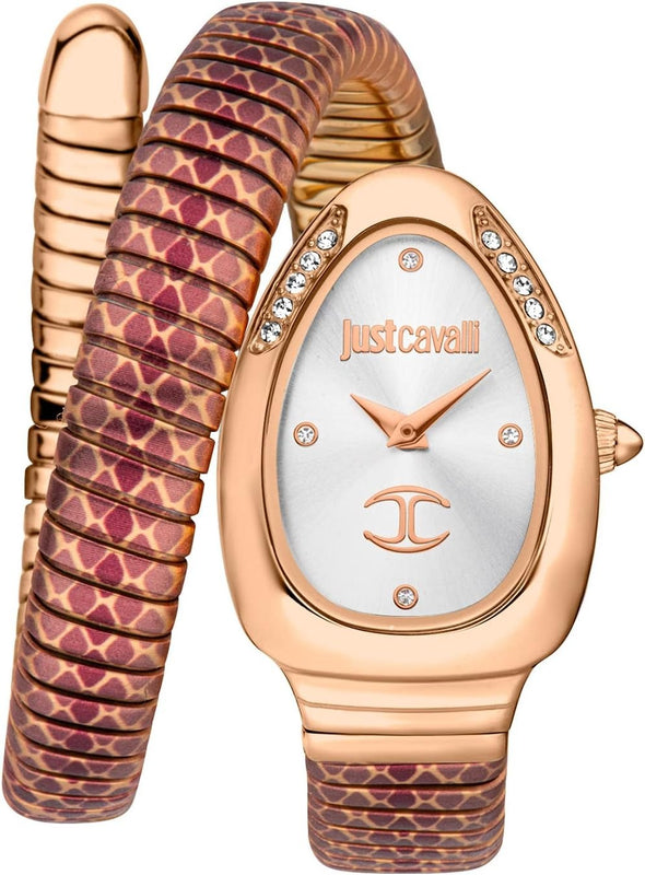 Buy Shop Just Cavalli Glam Evo 5 Silver Dial Two Tone Steel Strap Watch for Women - JC1L251M0065 USA Online