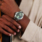 Buy Shop Hugo Boss Troper Automatic Chronograph Green Dial Silver Steel Strap Watch for Men - 1514200 USA Online