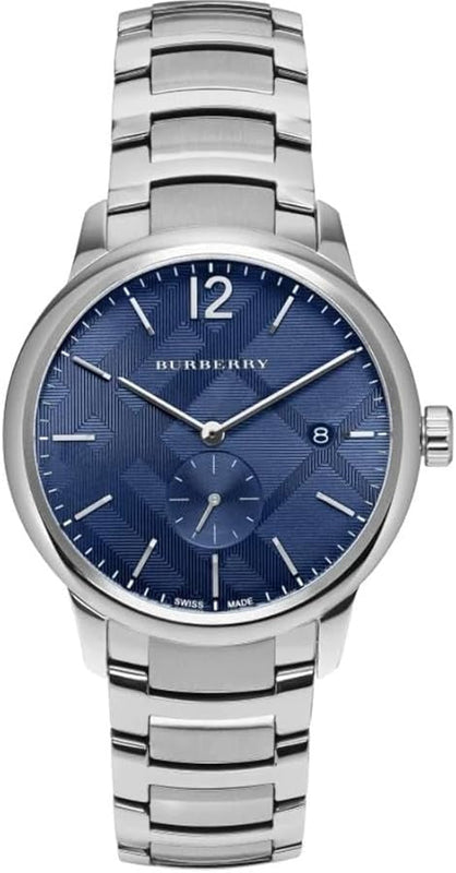 Buy Shop Burberry Classic Blue Dial Silver Steel Strap Watch for Men - BU10007 USA Online
