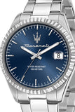 Buy Shop Maserati Competizione Blue Dial Silver Steel Strap Watch for Men - R8853100029 USA Online