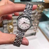 Buy Shop Emporio Armani Alpha Mother of Pearl Dial Silver Steel Strap Watch for Women - AR1803 USA Online