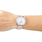 Buy Shop Emporio Armani Tazio Mother of Pearl Dial Pink Leather Strap Watch for Women - AR6133 USA Online