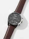 Buy Shop Hugo Boss Avery Chronograph Grey Dial Brown Leather Strap Watch for Men - 1514155 USA Online