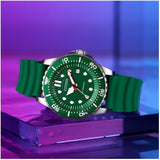 Buy Shop Citizen Mechanical Automatic Green Dial Green Rubber Strap Watch for Men - NJ0129-10X USA Online