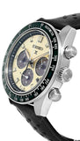 Buy Shop Seiko Prospex Speedtimer Solar Chronograph Ivory Dial Black Leather Strap Watch for Men - SSC943 USA Online