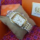 Buy Shop Tory Burch Robinson White Dial Two Tone Steel Strap Watch for Women - TBW1501 USA Online