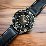 Buy Shop Citizen Mechanical Automatic Black Dial Black Leather Strap Watch for Men - NJ0176-10E USA Online