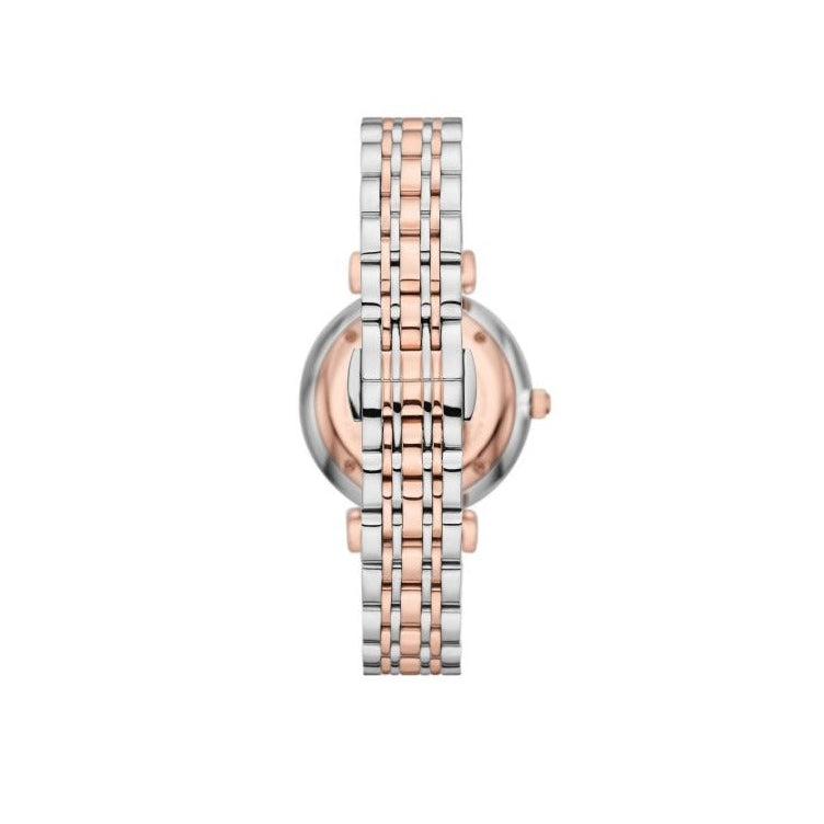 Buy Shop Emporio Armani Gianni T Bar Silver Dial Two Tone Steel Strap Watch for Women - AR11537 USA Online