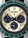 Buy Shop Seiko Prospex Speedtimer Solar Chronograph Ivory Dial Black Leather Strap Watch for Men - SSC943 USA Online