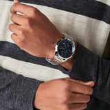 Buy Shop Hugo Boss Grand Prix Chronograph Blue Dial Silver Steel Strap Watch for Men - 1514226 USA Online