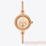 Buy Shop Tory Burch Riva Rose Gold Dial Rose Gold Steel Strap Watch for Women - TBW4037 USA Online
