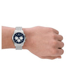 Buy Shop Emporio Armani Antonio Chronograph Blue Dial Silver Steel Strap Watch for Men - AR11582 USA Online