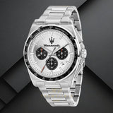 Buy Shop Maserati Velocità Chronograph Silver Dial Silver Steel Strap Watch for Men - R8873652006 USA Online