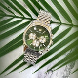 Buy Shop Emporio Armani Antonio Chronograph Green Dial Silver Steel Strap Watch for Men - AR11581 USA Online