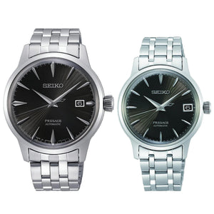 Buy Shop Seiko Presage Cocktail Time Automatic Black Dial Silver Steel Strap Watch for Men - SRPE17J1 USA Online