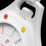 Buy Shop Swatch Royal Pop White Dial White Leather Strap Watch for Men - Huit Blanc USA Online
