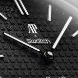 Buy Shop Swatch Royal Pop Black Dial Black Leather Strap Watch for Men - Ocho Negro USA Online
