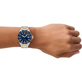 Buy Shop Emporio Armani World Explorer Blue Dial Two Tone Steel Strap Watch for Men - AR11682 USA Online