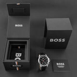 Buy Shop Hugo Boss Troper Chronograph Black Dial Black Leather Strap Watch for Men - 1514055 USA Online
