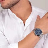 Buy Shop Maserati Competizione Blue Dial Silver Steel Strap Watch for Men - R8853100029 USA Online