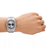 Buy Shop Emporio Armani Racer Chronograph Silver Dial Silver Steel Strap Watch for Men - AR11636 USA Online