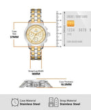 Buy Shop Tory Burch The Tory Chronograph White Dial Two Tone Steel Strap Watch for Women - TBW1052 USA Online