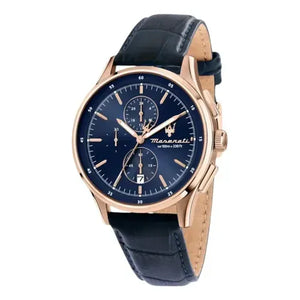 Buy Shop Maserati Sorpasso Chronograph Blue Dial Blue Leather Strap Watch for Men - R8871624009 USA Online