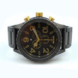Nixon 51-30 Chronograph Black Dial Black Steel Strap Watch for Men - A083-1041
