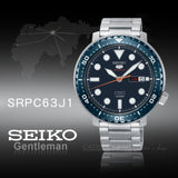 Buy Shop Seiko 5 Sports Automatic Blue Dial Silver Steel Strap Watch for Men - SRPC63J1 USA Online