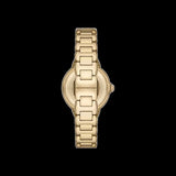 Buy Shop Emporio Armani Genni Crystals Mother of Pearl Dial Gold Steel Strap Watch for Women - AR11659 USA Online