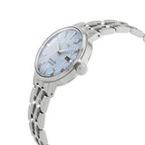 Seiko Presage Cocktail Time Automatic Skydiving Diamonds Blue Dial Silver Steel Strap Watch for Women - SRE007J1