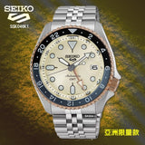 Buy Shop Seiko 5 GMT Sport Asia Exclusive Limited Edition Off White Dial Silver Steel Strap Watch for Men - SSK046K1 USA Online