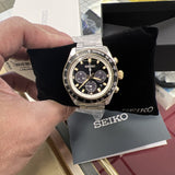 Buy Shop Seiko Prospex Speedtimer Solar Chronograph Black Dial Silver Steel Strap Watch for Men - SSC941 USA Online