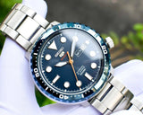 Buy Shop Seiko 5 Sports Automatic Blue Dial Silver Steel Strap Watch for Men - SRPC63J1 USA Online
