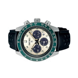 Buy Shop Seiko Prospex Speedtimer Solar Chronograph Ivory Dial Black Leather Strap Watch for Men - SSC943 USA Online