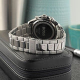 Buy Shop Hugo Boss Skytraveller Chronograph Grey Dial Silver Steel Strap Watch for Men - 1514151 USA Online