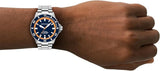 Buy Shop Emporio Armani Sea Explorer Blue Dial Silver Steel Strap Watch for Men - AR60090 USA Online