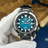 Buy Shop Seiko 5 Sports Automatic Turquoise Dial Grey Steel Strap Watch for Men - SRPC65J1 USA Online