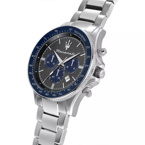 Buy Shop Maserati SFIDA Limited Edition Chronograph Grey Dial Silver Steel Strap Watch for Men - R8873640018 USA Online