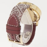 Buy Shop Tory Burch The Tory Chronograph White Dial Maroon Jacquard Strap Watch for Women - TBW1051 USA Online