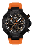 Buy Shop Tissot T Race Chronograph Black Dial Orange Rubber Strap Watch for Men - T141.417.37.051.02 USA Online