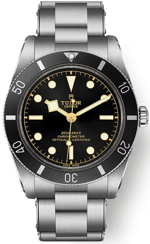 Buy Shop Tudor Black Bay 54 Black Dial Silver Steel Strap Watch for Men - M79000N-0001 USA Online