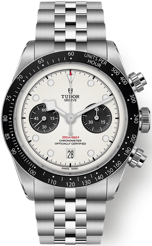 Buy Shop Tudor Black Bay Chrono Silver Dial Silver Steel Strap Watch for Men - M79360N-0014 USA Online