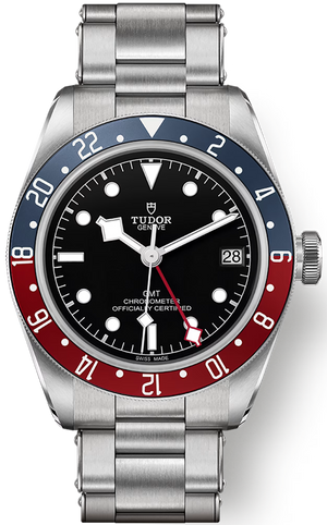 Buy Shop Tudor Black Bay GMT Black Dial Silver Steel Strap Watch for Men - M79830RB-0001 USA Online